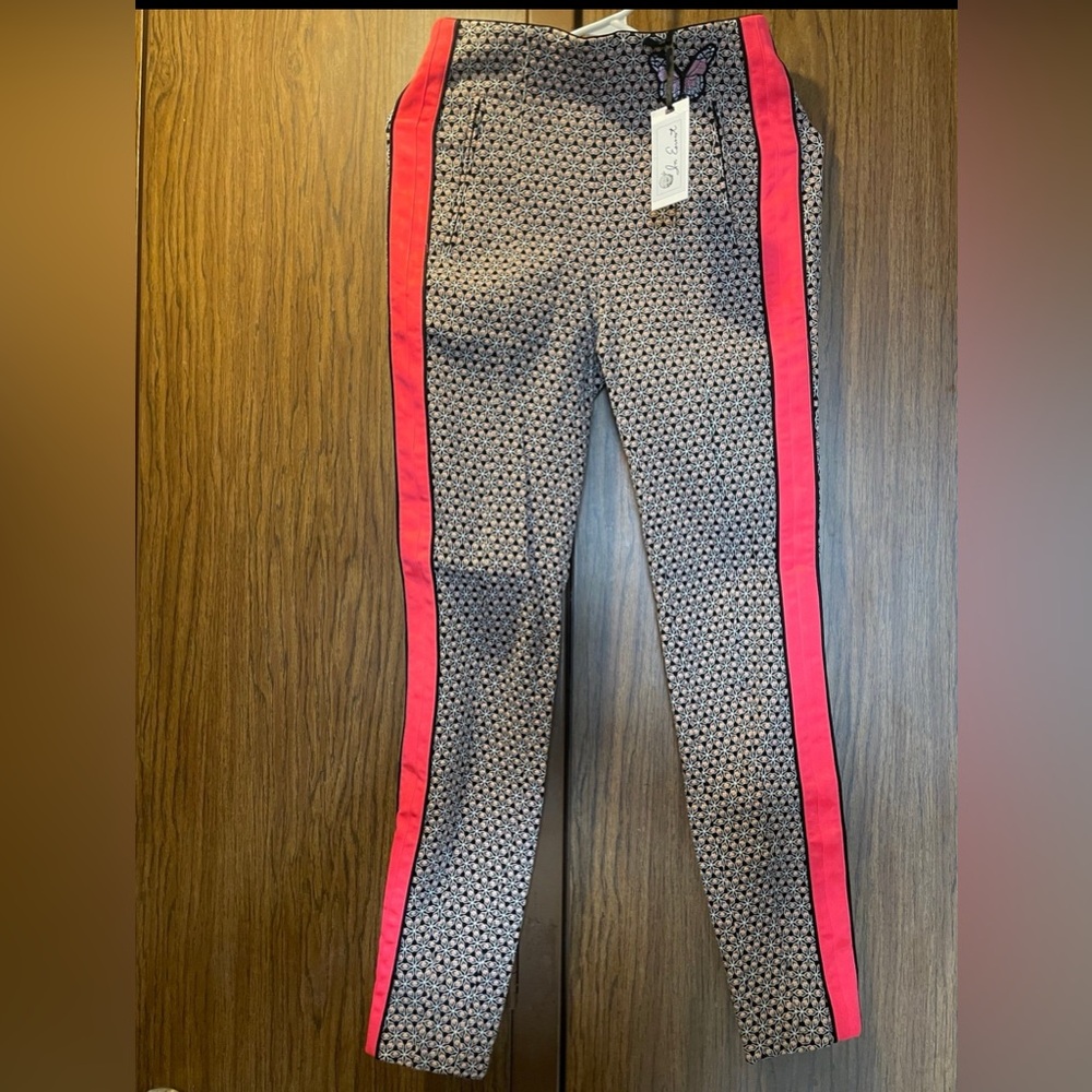 Byron Lars In Ernst - Geometric Pattern Pants with Pink Accents
